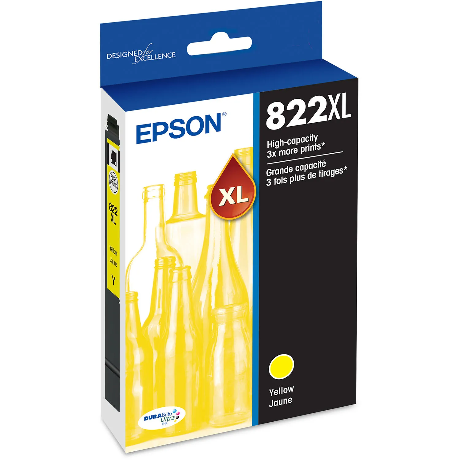 Epson T822 Yellow High Capacity Ink Cartridge with Sensormatic