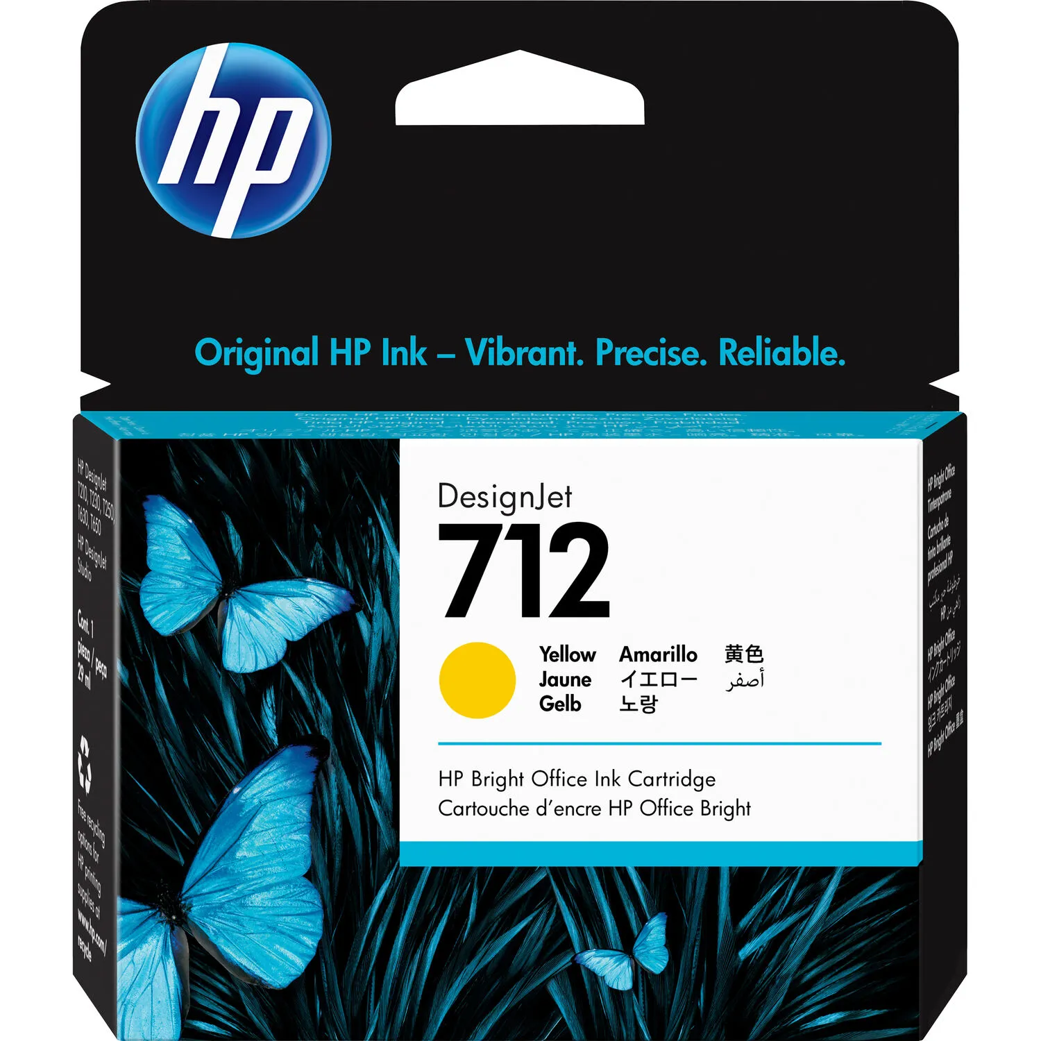 HP 712 Standard-Capacity Yellow Ink Cartridge (29mL)