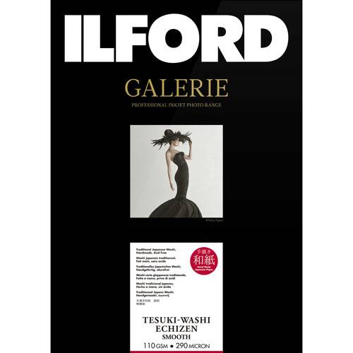 Ilford Galerie Tesuki-Washi EchiZen (Smooth, 13 x 19", Deckle Edge, 10-Sheets)