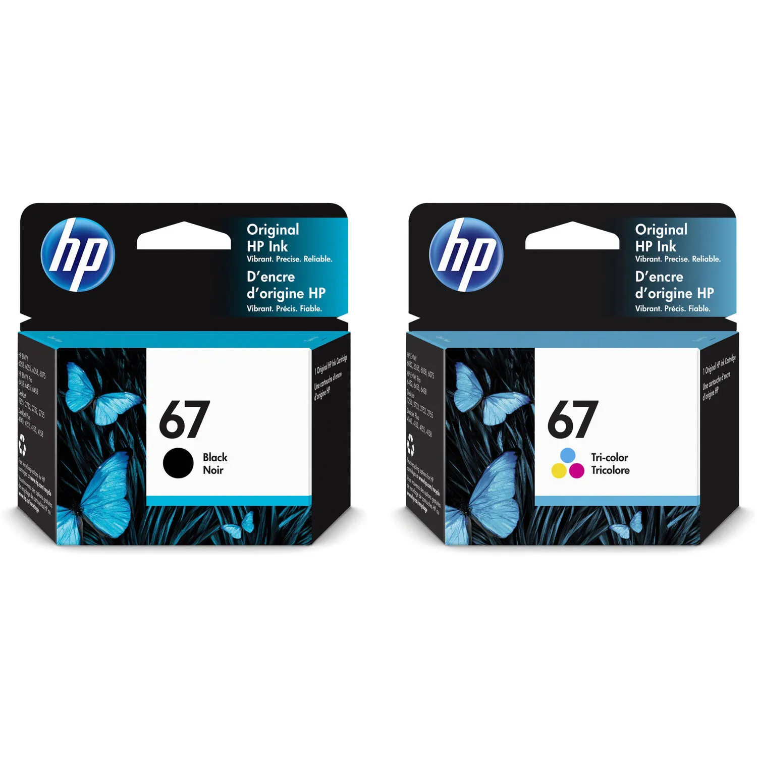 HP 67 Standard-Capacity Ink Cartridge Set for ENVY 6055 and 6455 All-In-One Printers