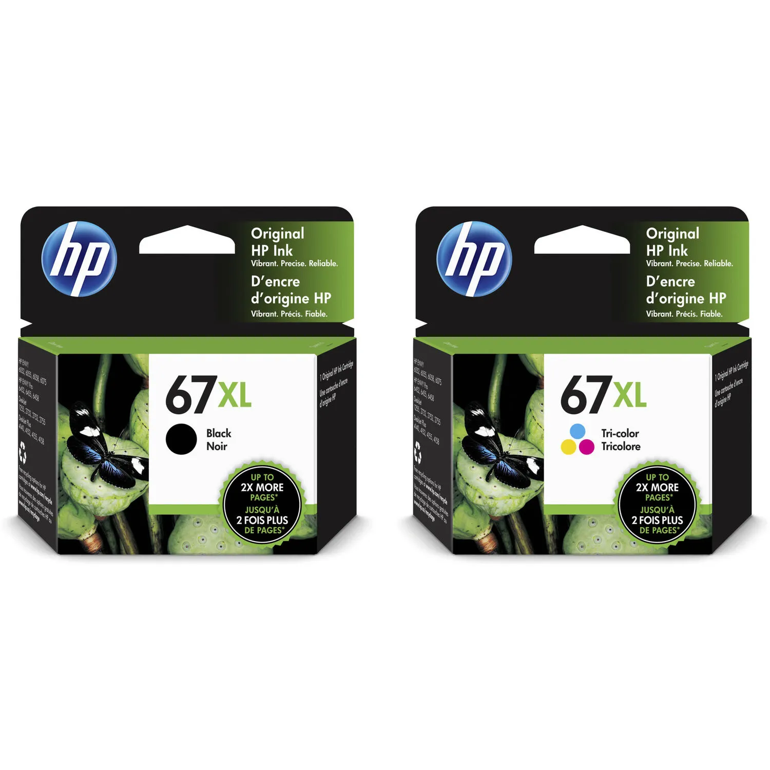 HP 67XL High-Yield Ink Cartridge Set for ENVY 6055 and 6455 All-In-One Printers