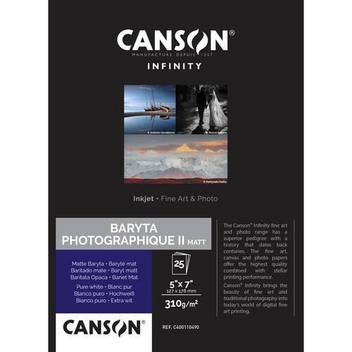 Canson Infinity Baryta Photographique II Matte Paper (5 x 7", 25 Sheets)
