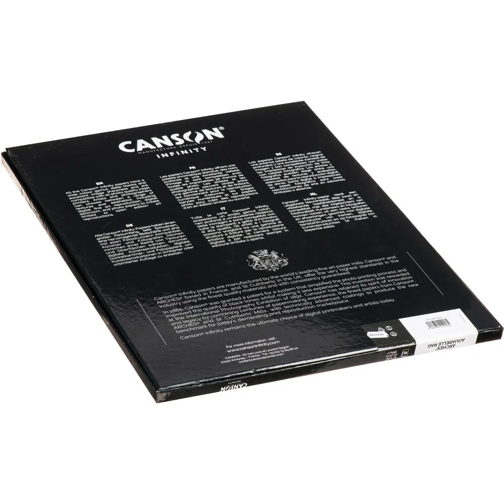 Canson Infinity Arches Aquarelle Rag (17 x 22", 25 Sheets)