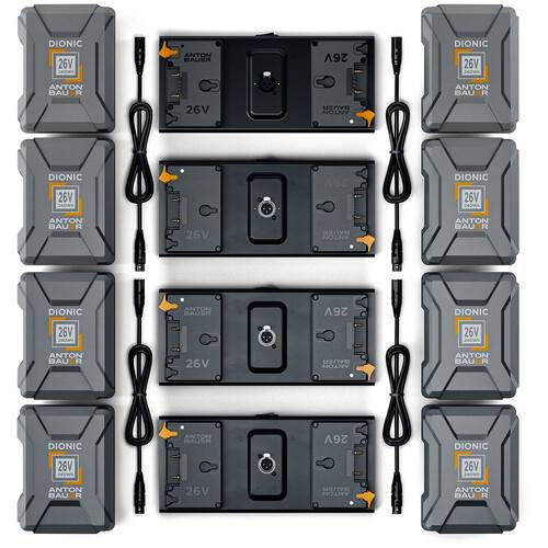 Litepanels 8x 26V 240Wh Battery Set for Quad Array Light Kit (Gold Mount Plus)
