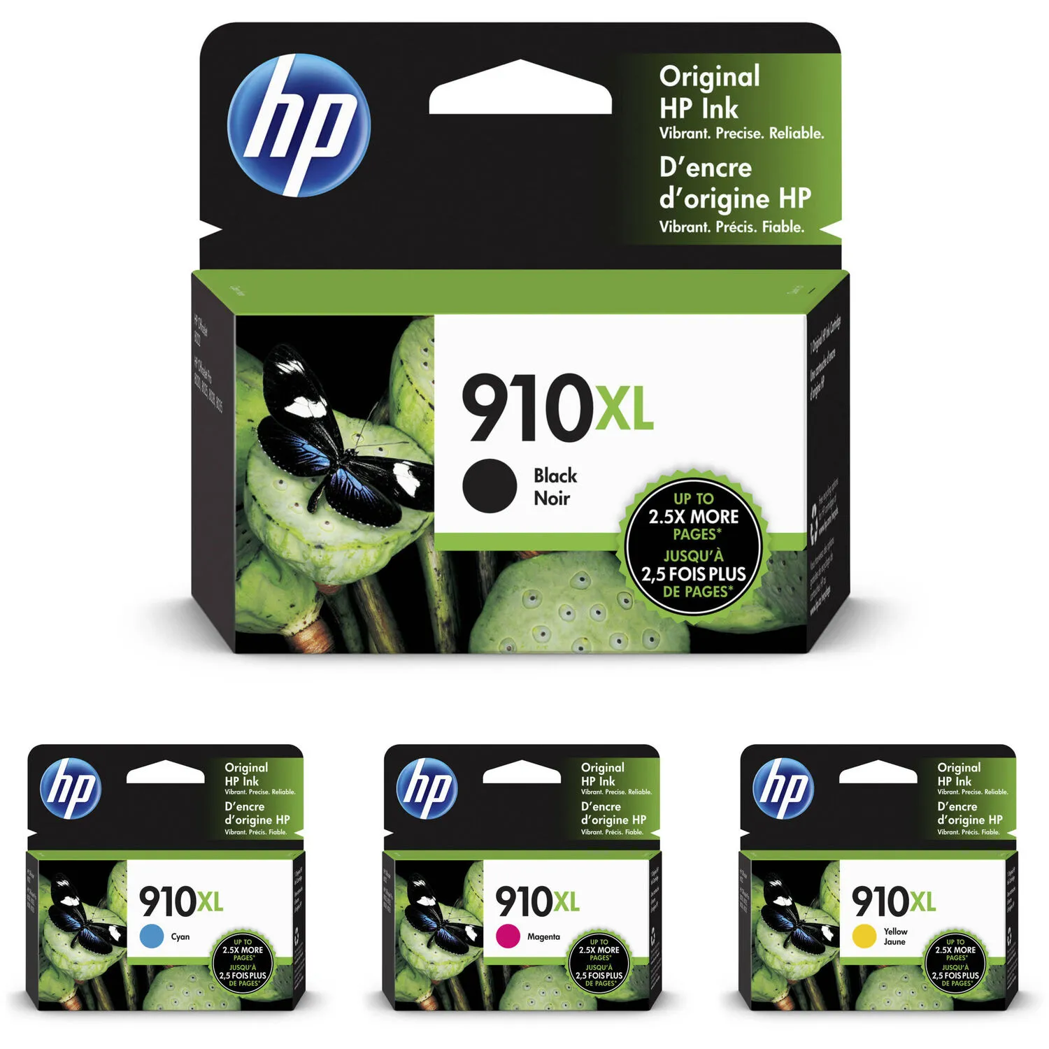 HP 910XL Black, Cyan, Magenta &amp; Yellow Ink Cartridge Set
