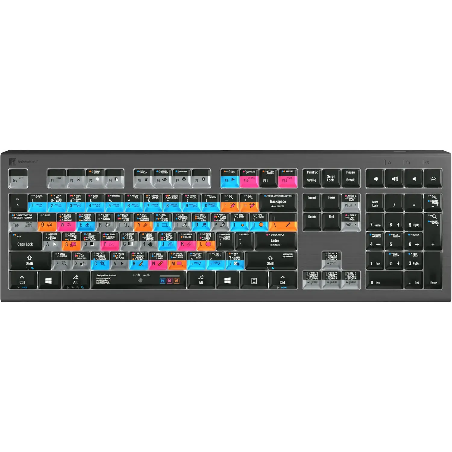 Logickeyboard ASTRA 2 Backlit Keyboard for Adobe Graphic Designer (Mac, US English)