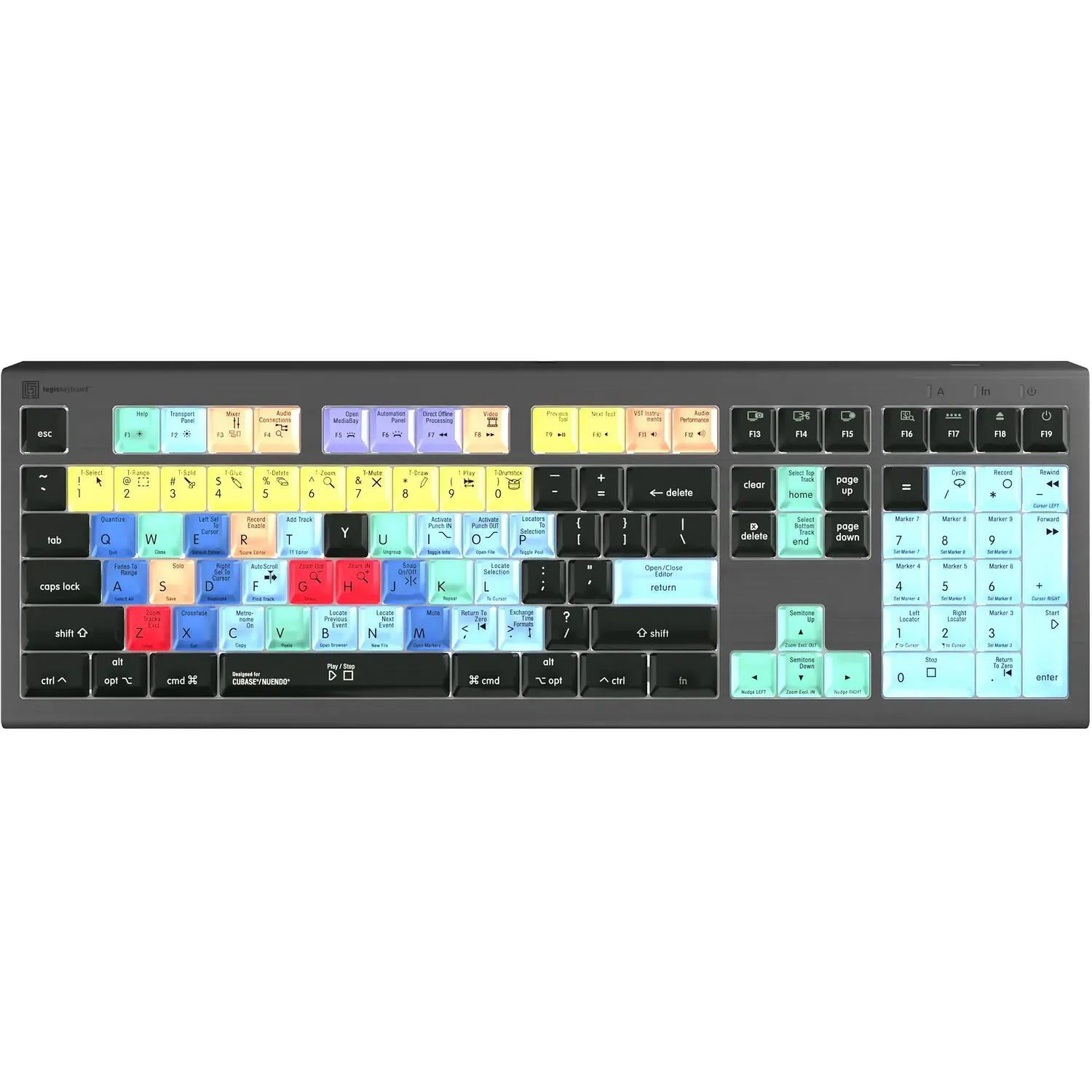 Logickeyboard ASTRA 2 Backlit Keyboard for Steinberg Cubase & Nuendo (Mac, US English)