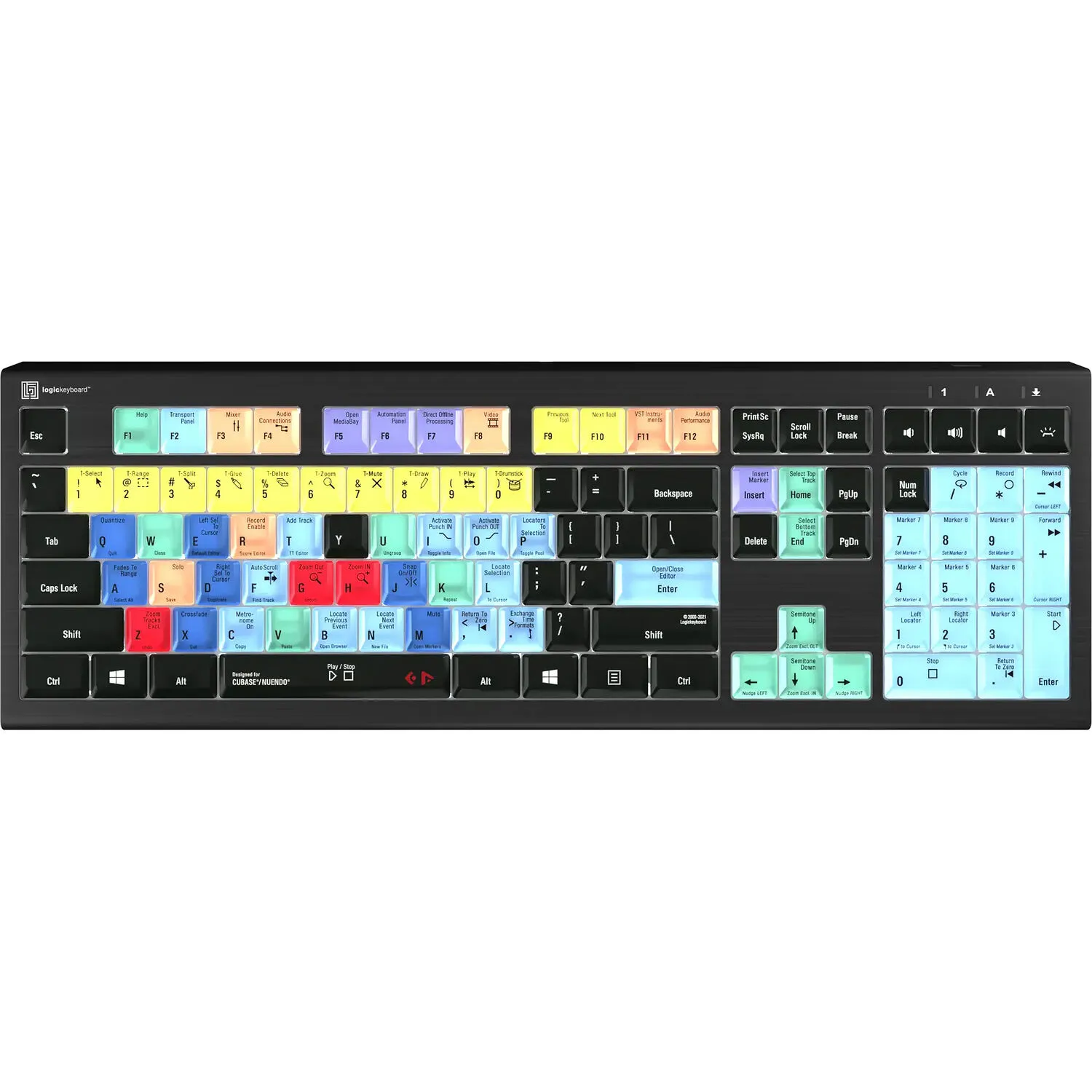 Logickeyboard ASTRA 2 Backlit Keyboard for Steinberg Cubase & Nuendo (Windows, US English)