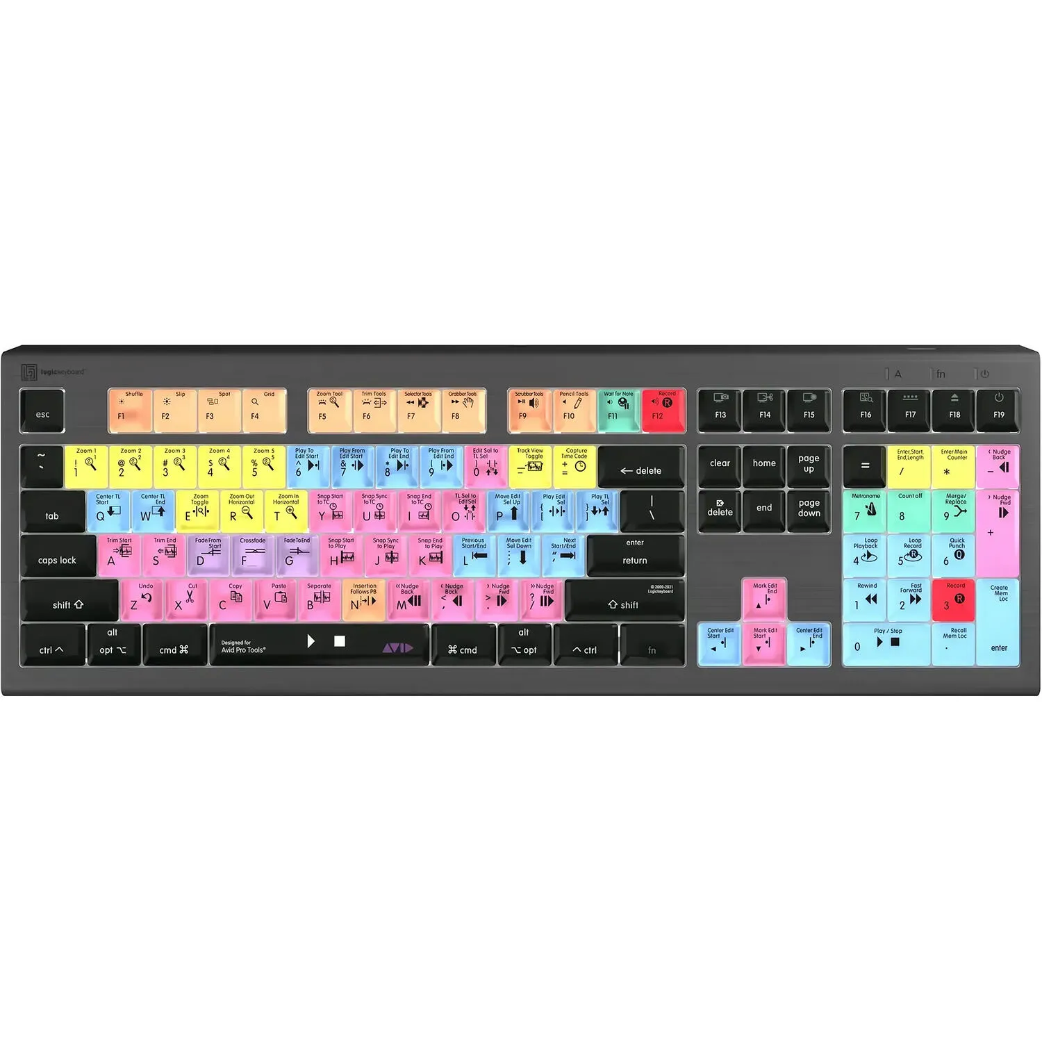 Logickeyboard ASTRA 2 Backlit Keyboard for Pro Tools (Mac, US English)