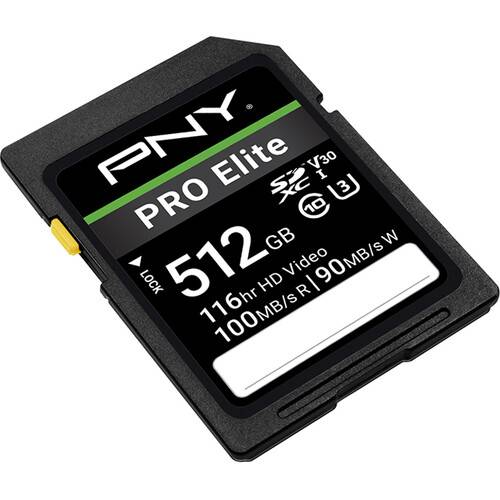 PNY 512GB PRO Elite UHS-I SDXC Memory Card