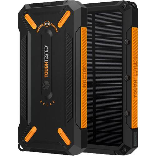 ToughTested 10,000mAh Solar Charger and Wireless Portable Power Bank