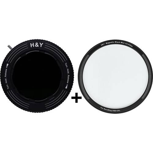 H&Y Filters Black Mist 1/4 Magnetic Clip-On Filter with RevoRing VND & CPL (67-82mm)