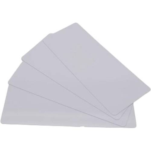 Evolis Long PVC Blank Cards for ID Card Printers (500-Pack, 20-mil, 4.7 x 2", Glossy White)