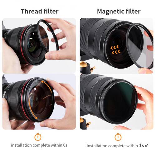 K&F Concept Nano-X Magnetic Filter with Adapter Ring & Lens Cap (55mm, 3-Stop)