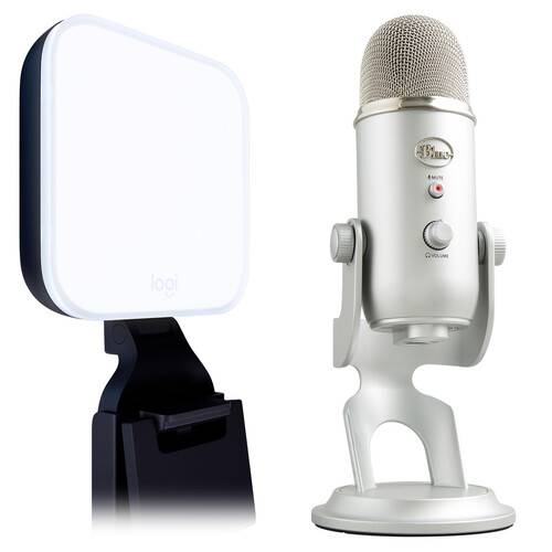 Logitech Litra Glow Premium Light & Blue Yeti Microphone Kit