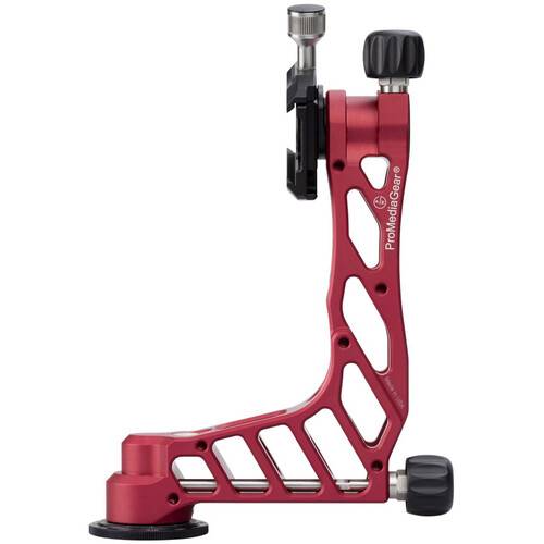 ProMediaGear GKJr. Katana Pro Aluminum Gimbal Head with Side Mount Clamp (Red)