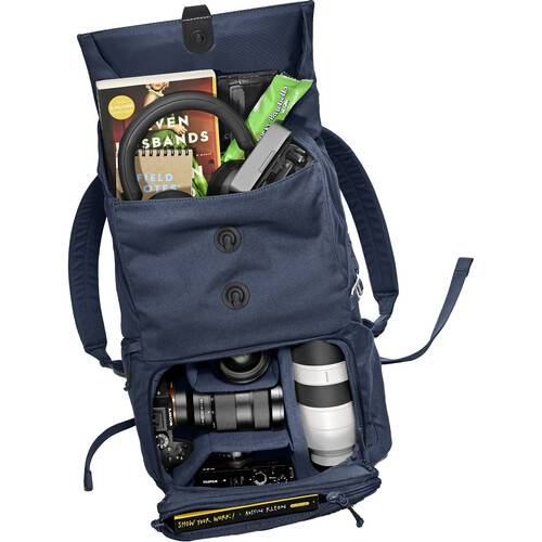 Brevite The Runner Camera Backpack (Navy Blue, 18L)