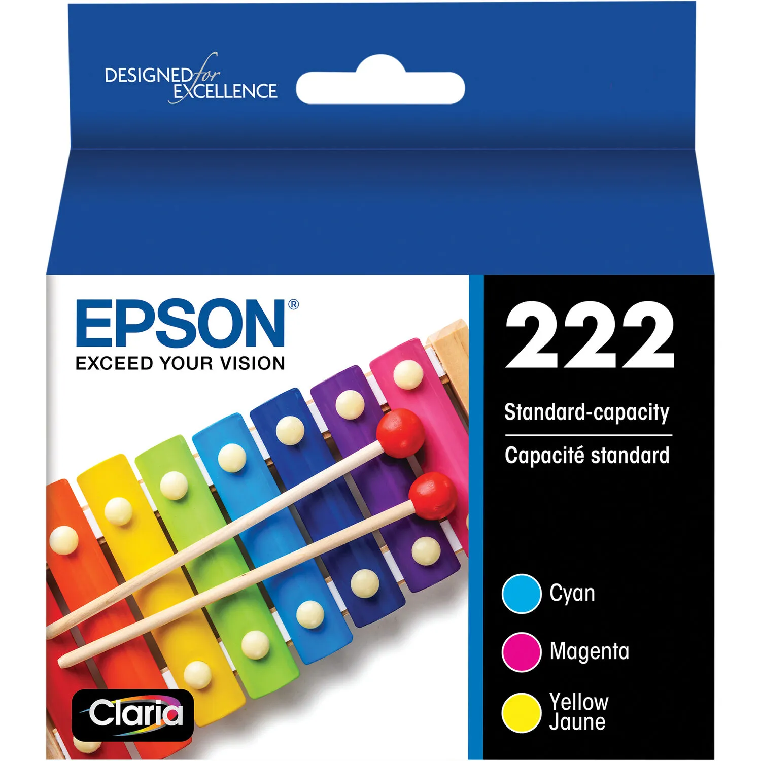 Epson Claria T222 Standard Capacity CMY Color Cartridge Multi-Pack