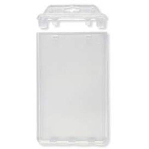 BRADY PEOPLE ID Rigid Plastic Vertical Permanent Locking Holder (2.12 x 3.38", 50-Pack)
