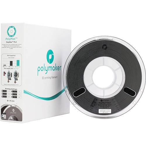 Polymaker 1.75mm PolyMax PLA Filament (750g, Black)
