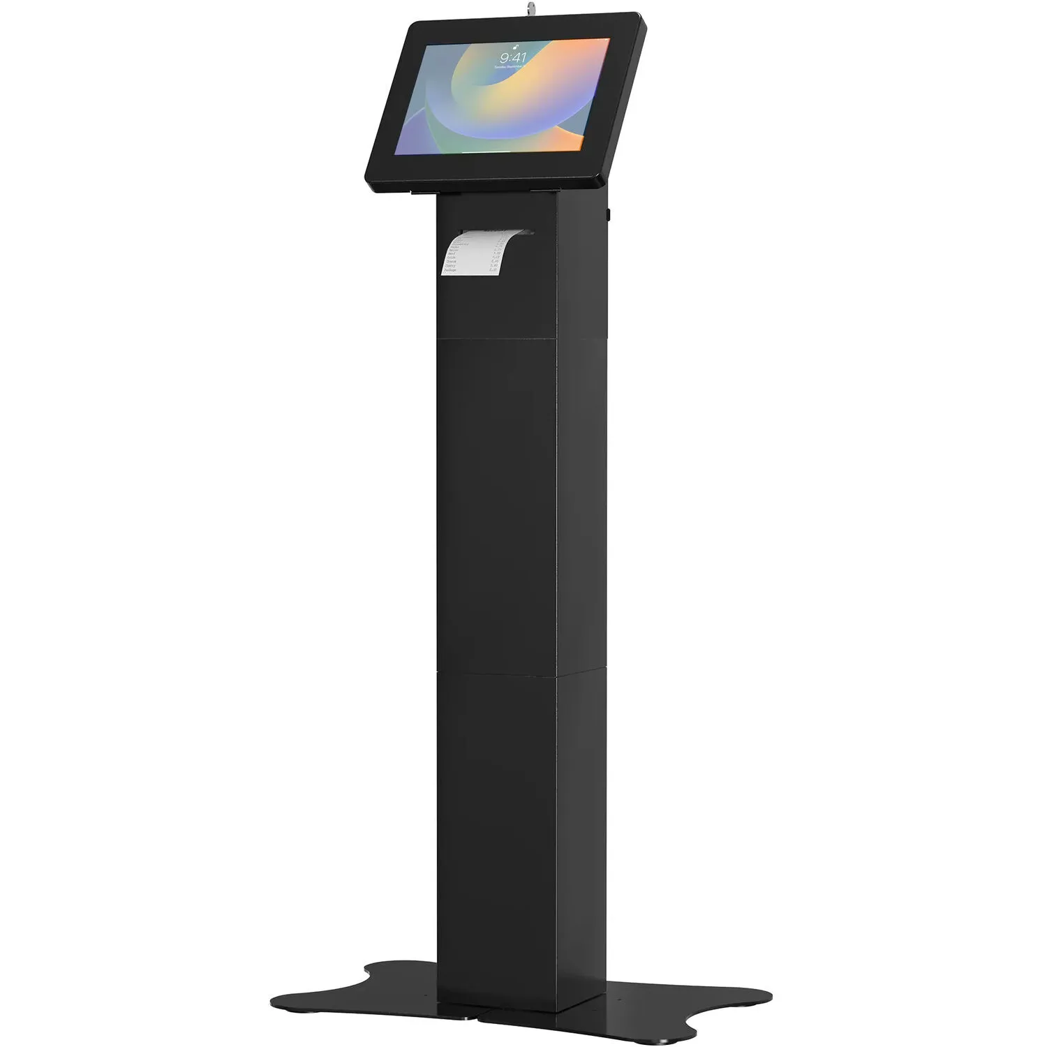 CTA Digital Premium Locking Floor Stand Kiosk with Interior Printer Storage and Security Enclosure for 9.7 to 11" Tablets
