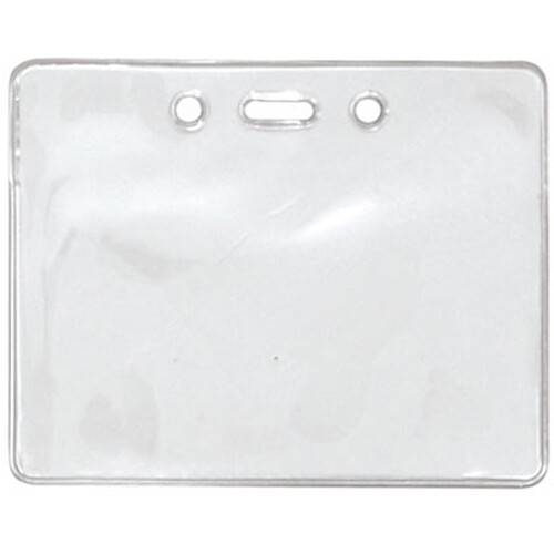 BRADY PEOPLE ID Clear Vinyl Horizontal Proximity Card Holder (3.5 x 2.25", 100-Pack)