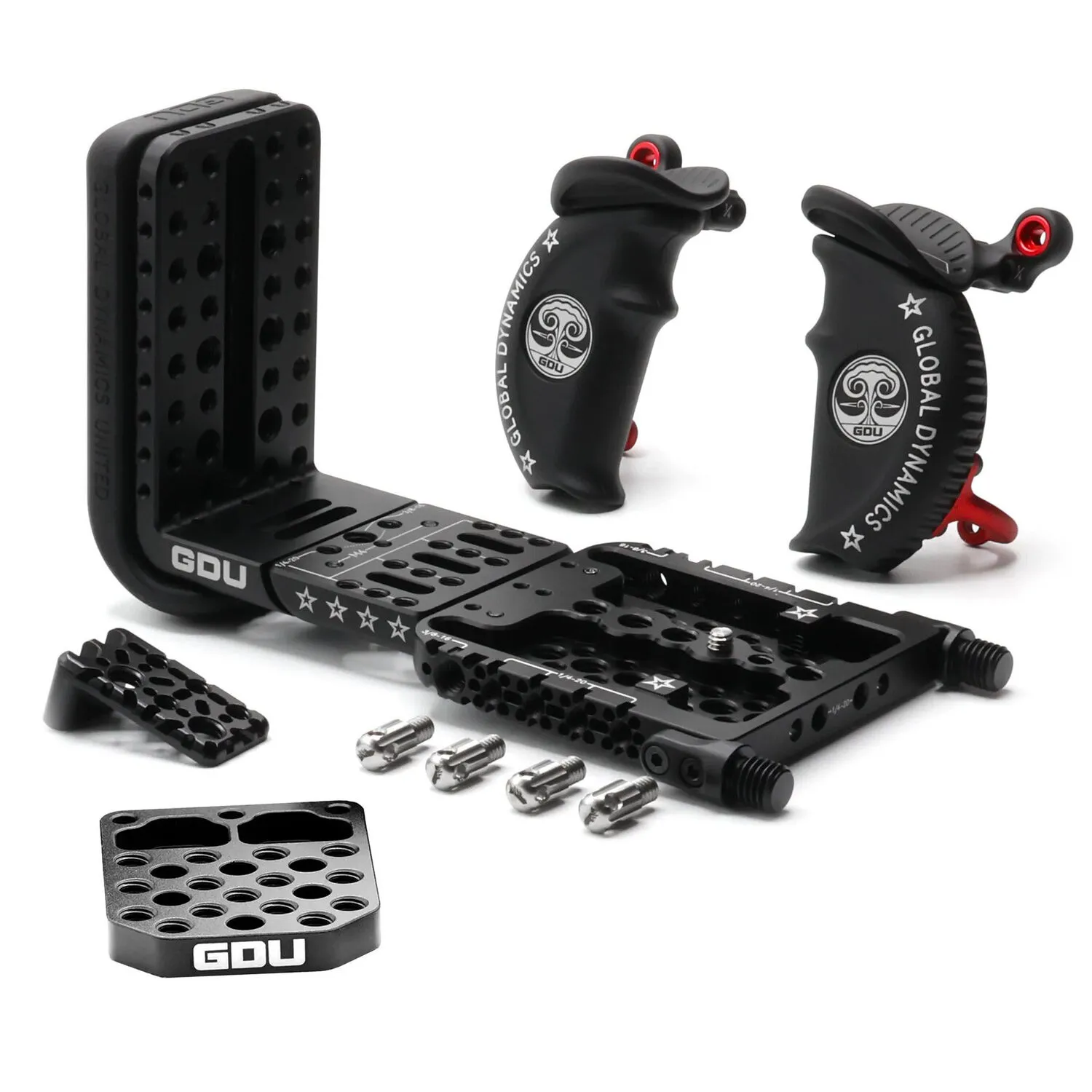 GLOBAL DYNAMICS UNITED Quantum Rig Monster Kit for RED KOMODO (White Handles)