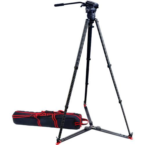 Acebil CH0 75mm Ball Head with Carbon Fiber Tripod, Ground Spreader + Case Kit