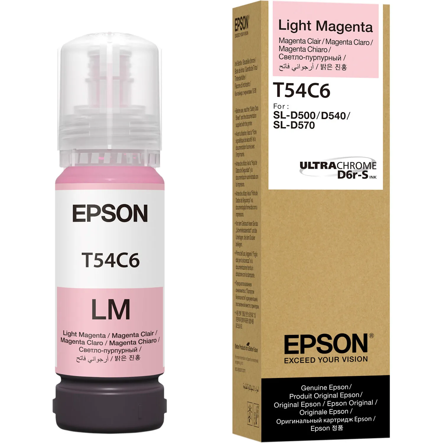 Epson UltraChrome T54C Light Magenta Ink Bottle for SureLab D570 (70mL)