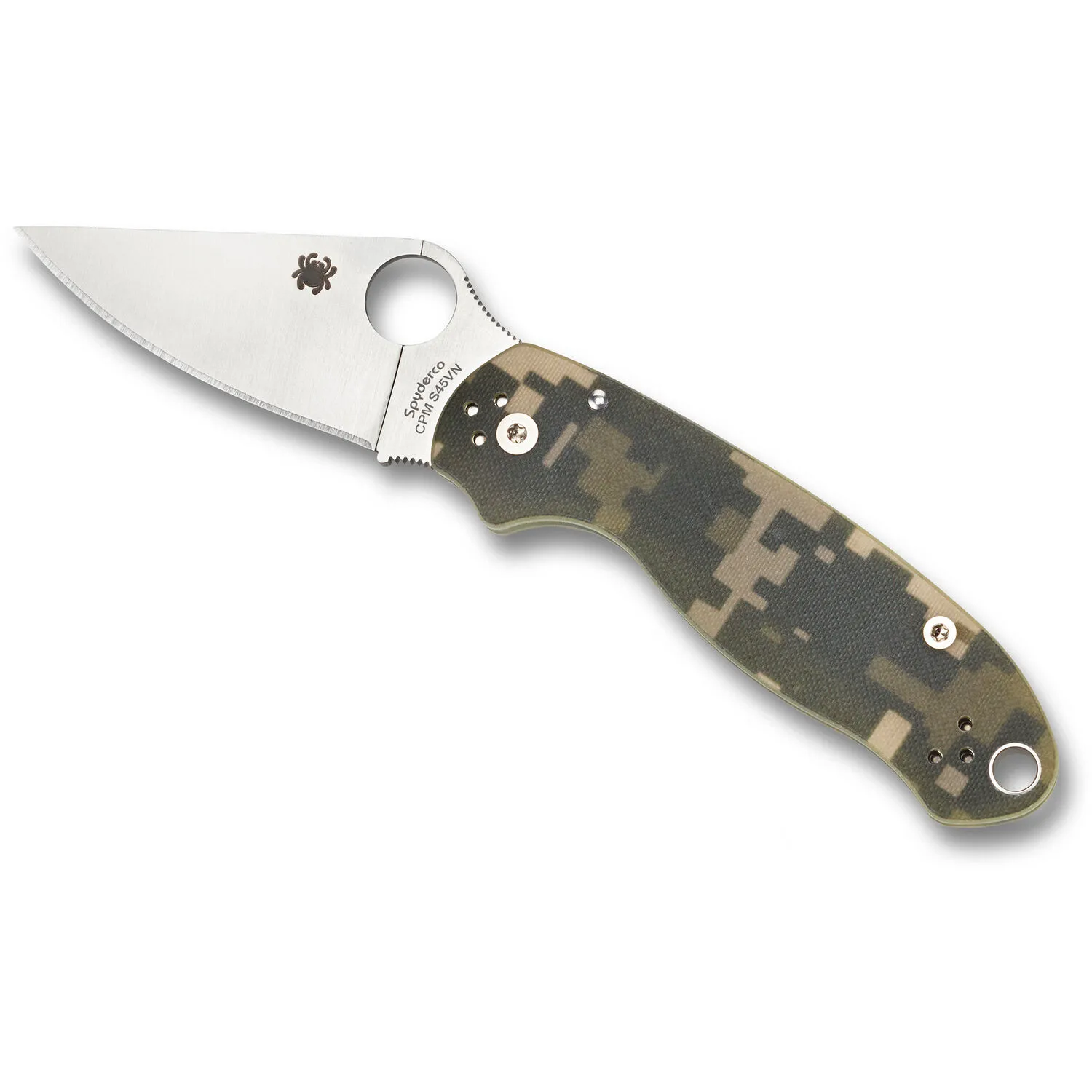 Spyderco Para 3 Folding Knife (Satin Blade, Digital Camo Handle)