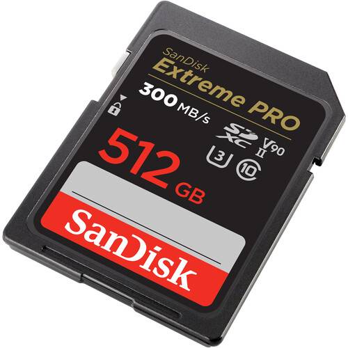SANDISK 512GB Extreme PRO UHS-II SDXC Memory Card
