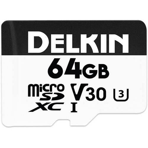Delkin Devices 64GB Hyperspeed UHS-I microSDXC Memory Card with SD Adapter