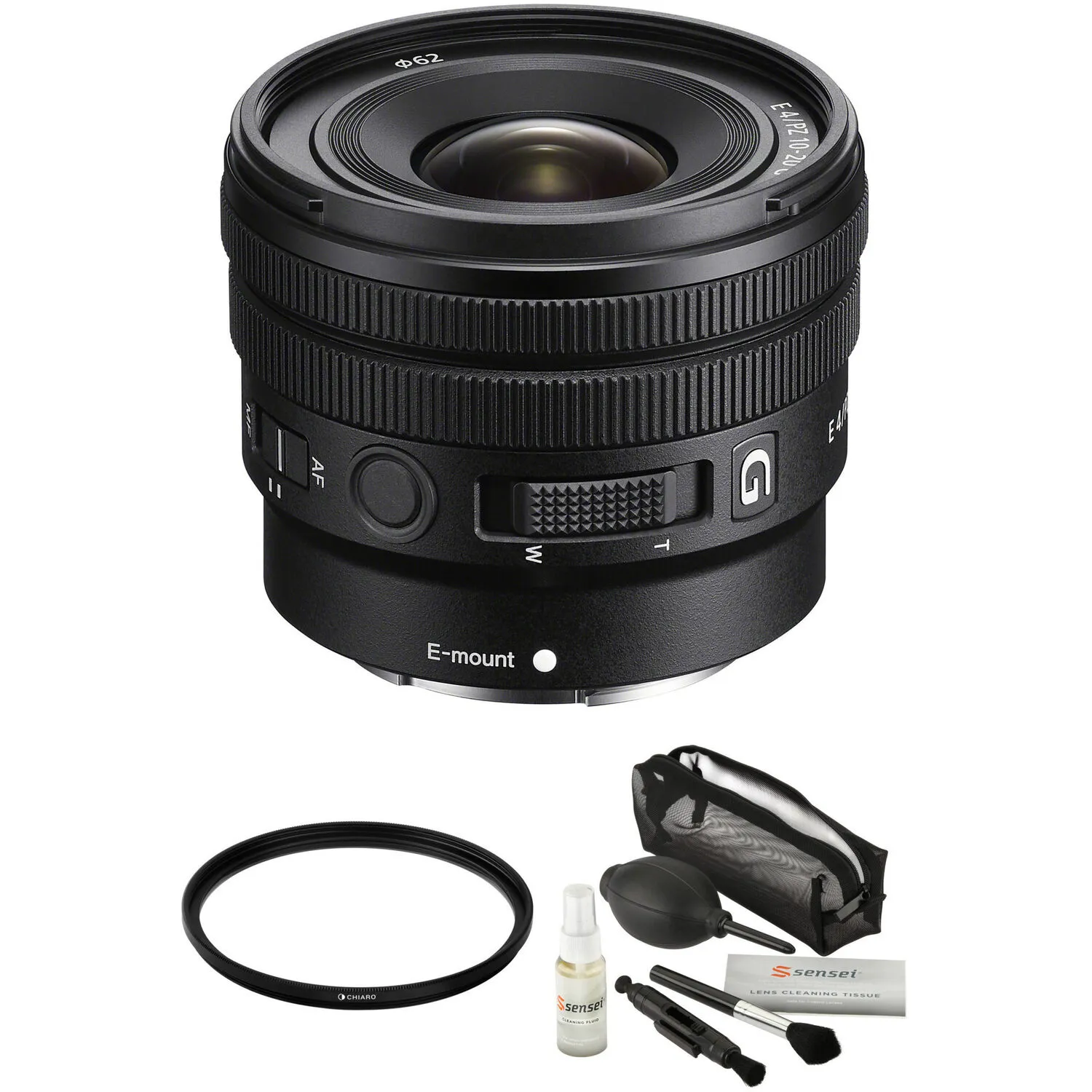 Sony E 10-20mm f/4 PZ G Lens and Filter Kit (E-Mount)