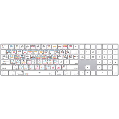 KB Covers Photoshop Illustrator InDesign 3-in-1 Backlit Pro Aluminum Keyboard for Windows
