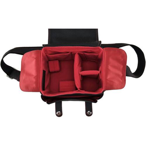 Oberwerth Louis VFlex Camera Bag for Leica M11 (Black with Red Stitching)