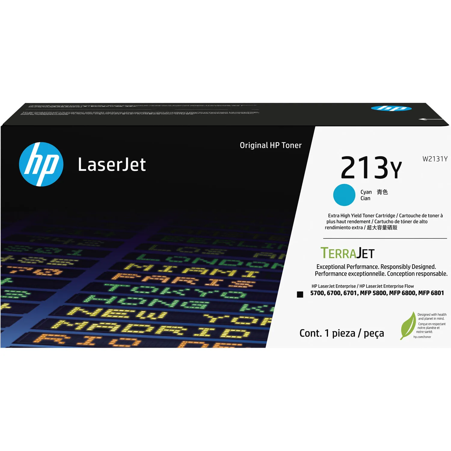 HP 213Y TerraJet Extra High Yield LaserJet Toner Cartridge (Cyan)