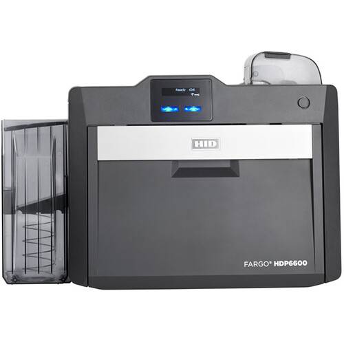 Fargo HDP6600 Single-Sided Retransfer ID Card Printer with Dual-Input Hopper &amp; Lock