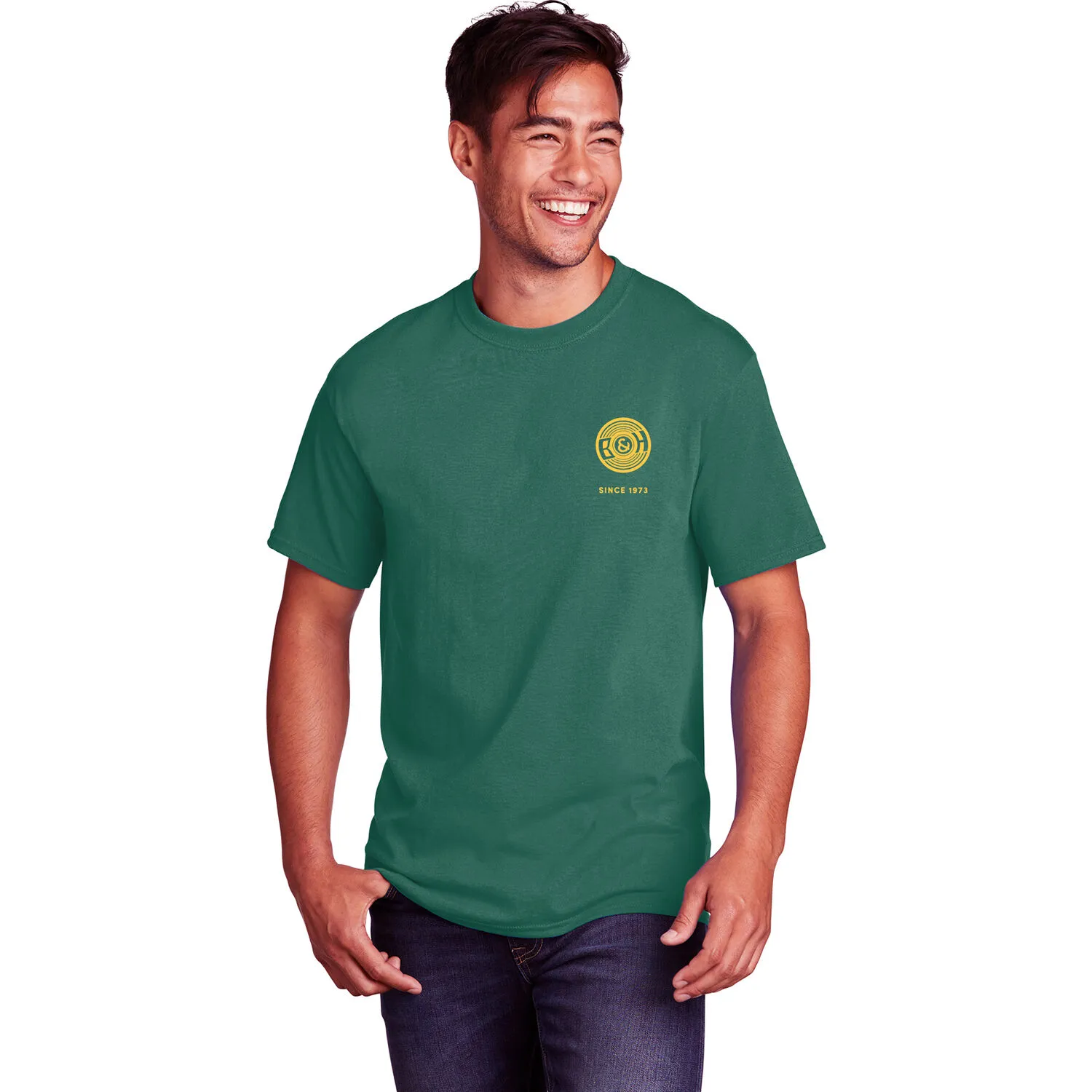 B&amp;H Photo Video Commemorative T-Shirt with 1973 B&amp;H Logo Graphics (Green, Large, Special 50th Anniversary Edition)