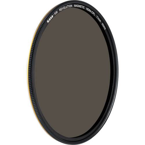 Kase KW Revolution ND/PL Filter with Yellow & Silver Band + Magnetic Adapter Ring (77mm, 6-Stop )