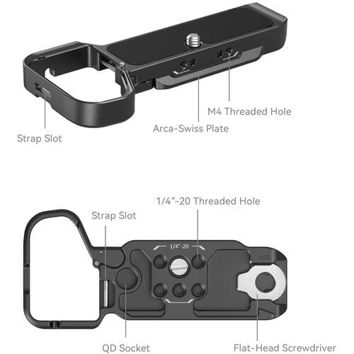 SmallRig Bottom Mount Plate for Sony a7C II & a7CR (Black)