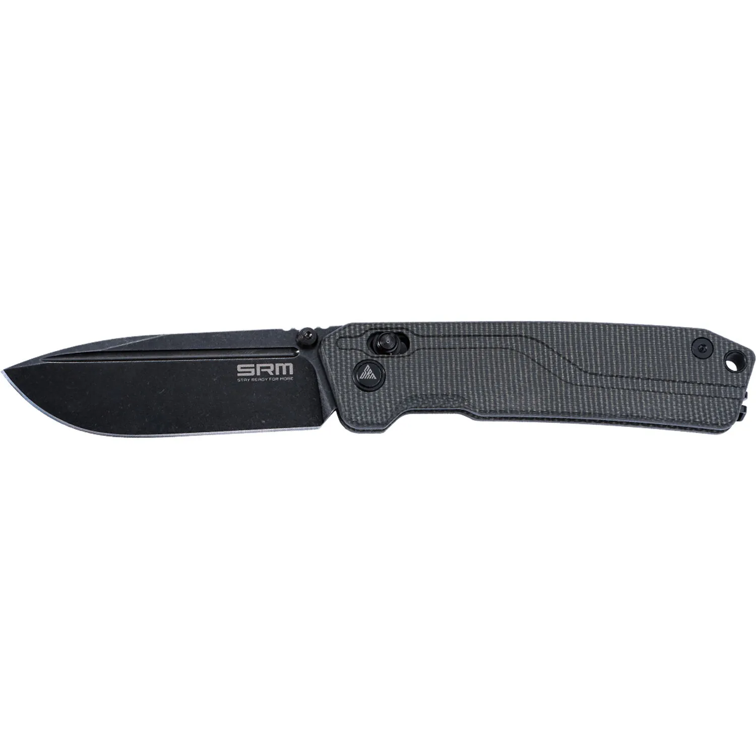 Ruike Rubik 7228L-MB2 Folding Knife (Black Micarta Handle, Black Blade)