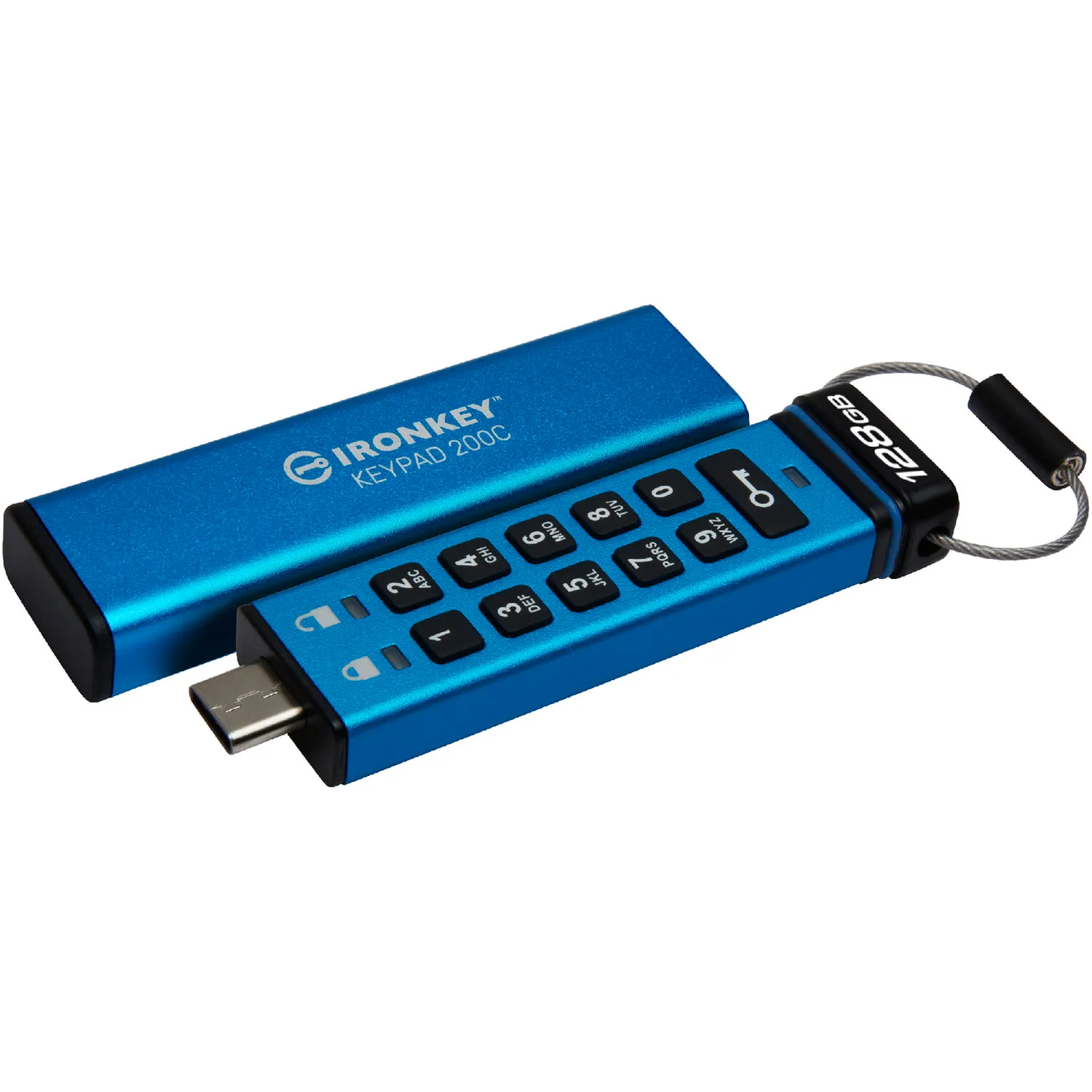 Kingston 128GB IronKey Keypad 200 USB-C 3.2 Gen 1 Flash Drive