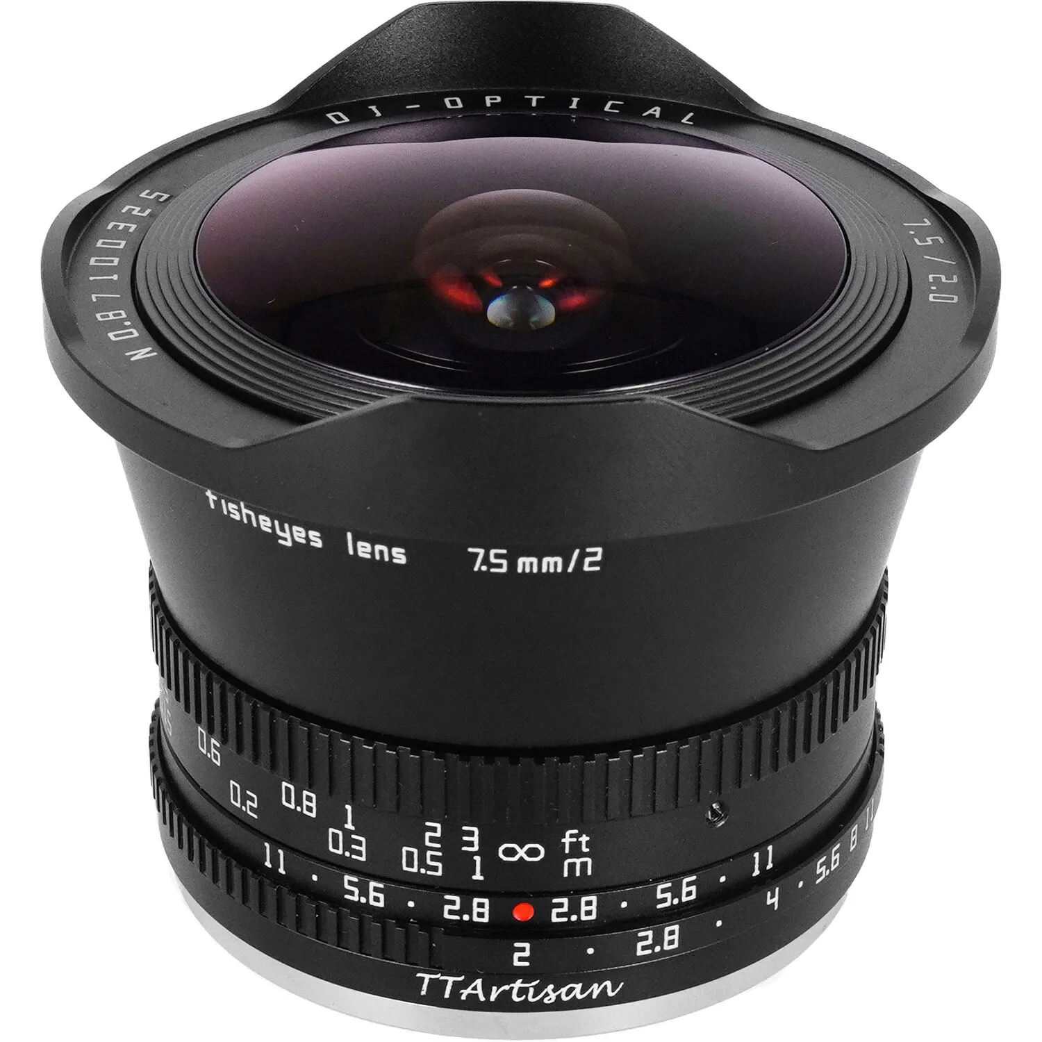 TTArtisan 7.5mm f/2 Fisheye Lens (FUJIFILM X, Black)