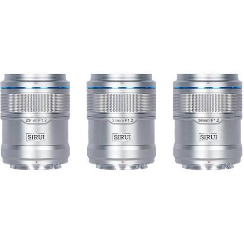 Sirui Sniper f/1.2 Autofocus 3-Lens Kit (Sony E, Silver)