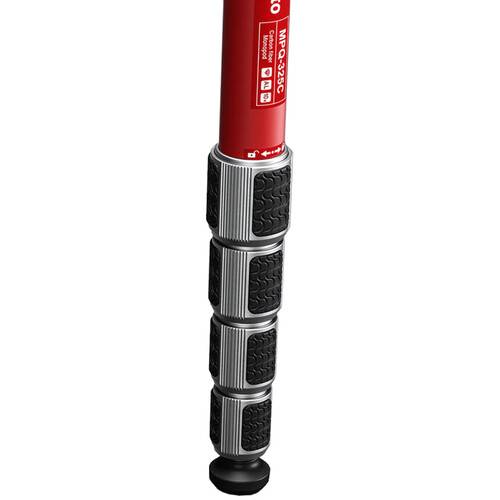 Leofoto MPQ-325C Premium Carbon Fiber Monopod with Case (Red)