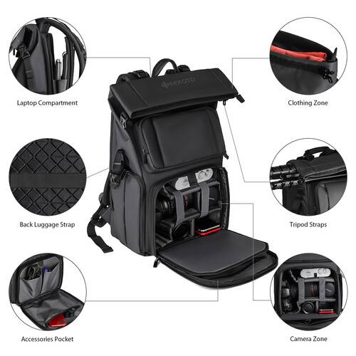 Geekoto Rogue Backpack (Sith Black, 25L)