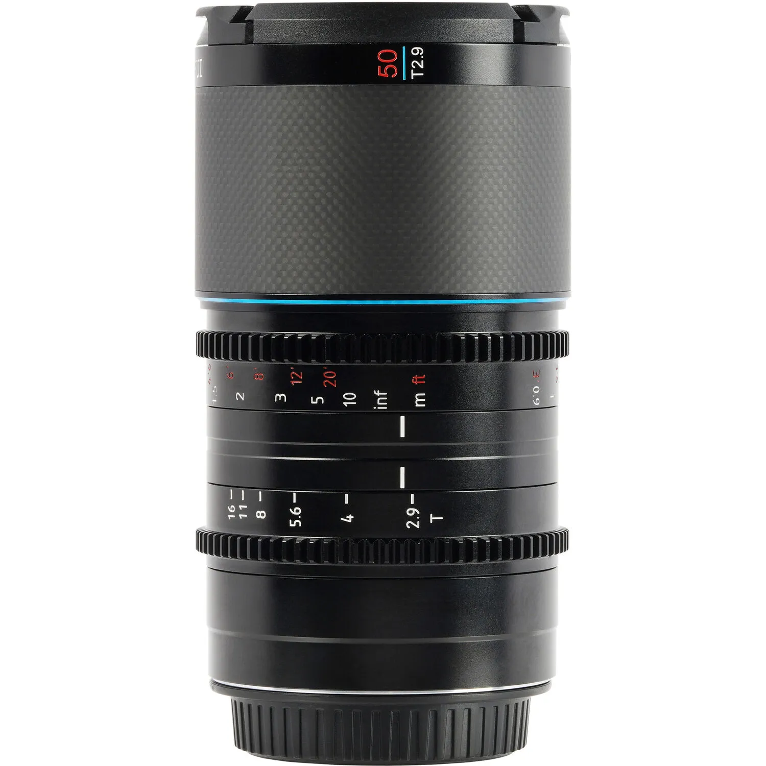 Sirui Saturn 50mm T2.9 1.6x Carbon Fiber Full-Frame Anamorphic Lens (DJI DL, Blue Flare)