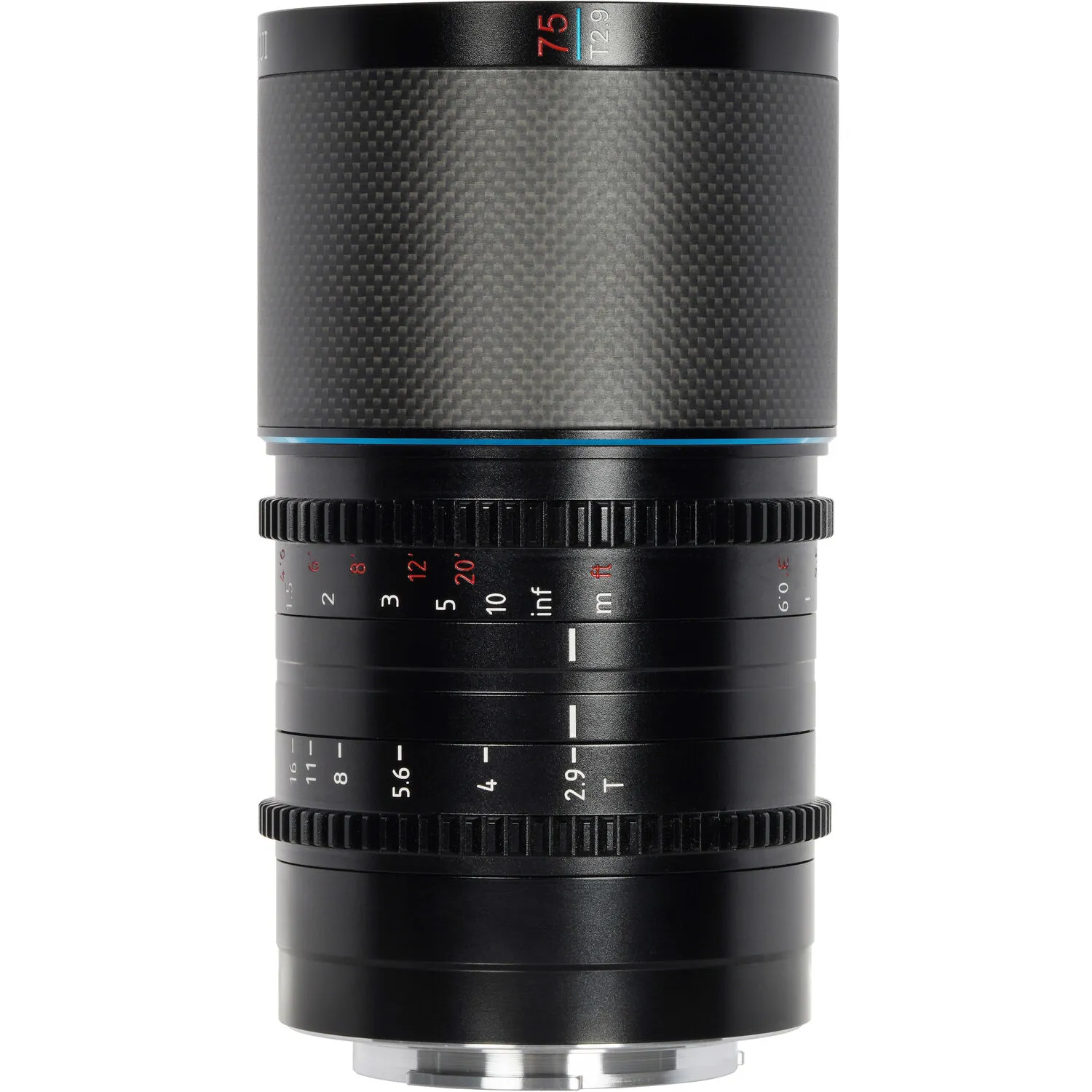 Sirui Saturn 75mm T2.9 1.6x Carbon Fiber Full-Frame Anamorphic Lens (Leica L, Blue Flare)
