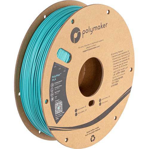Polymaker 2.85mm PolyMax PLA Filament (750g, Polymaker Teal)