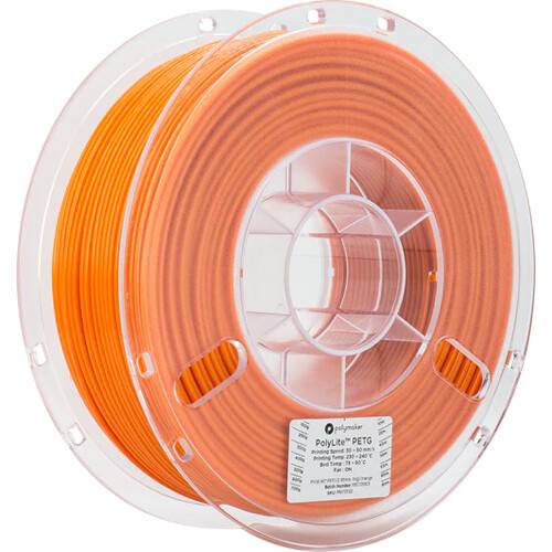 Polymaker 2.85mm PolyLite PETG Filament(1kg, Orange)
